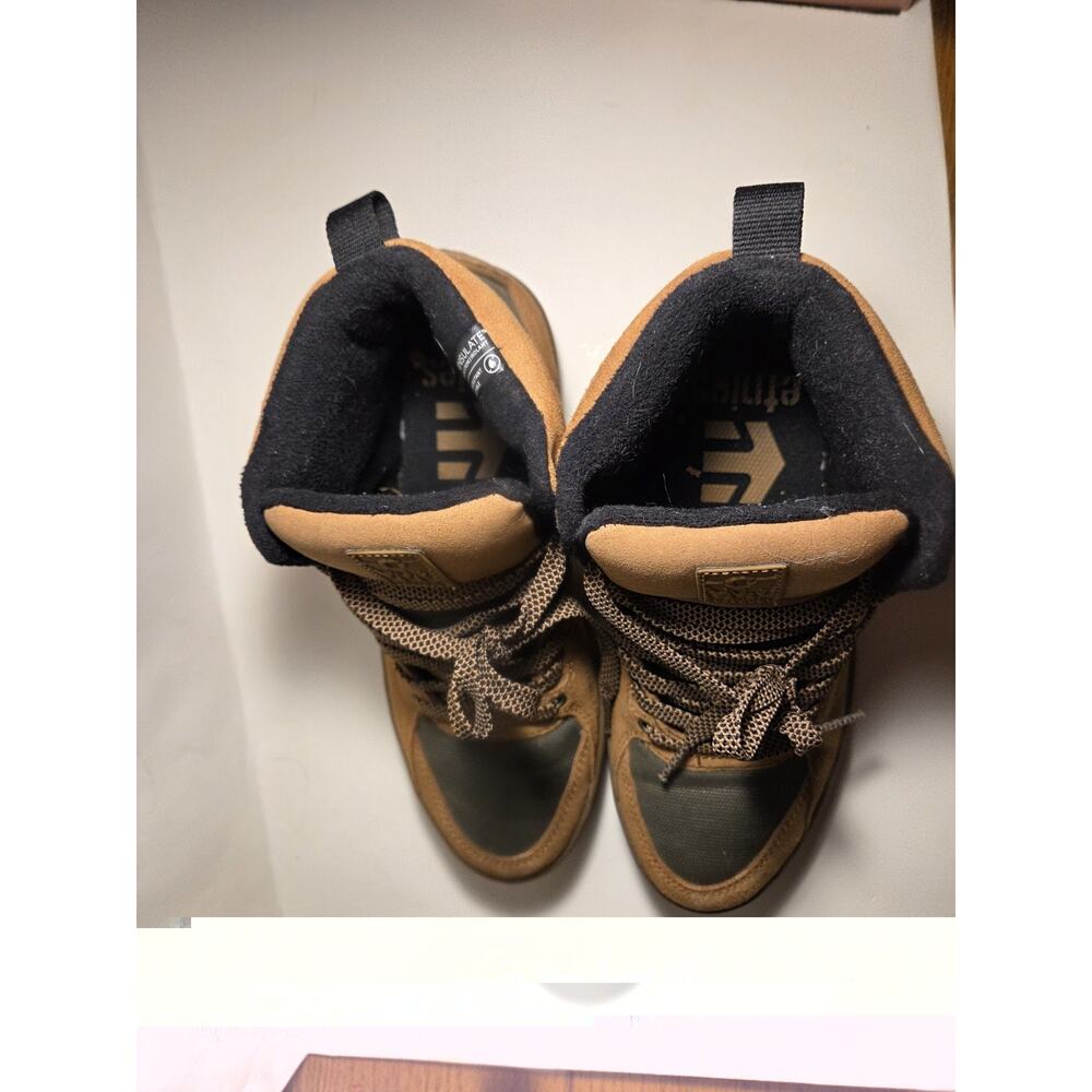 Etnies Men’s Mid Top Lace-Up Athletic Sneakers Brown/Green Pre-Owned - Picture 3 of 3
